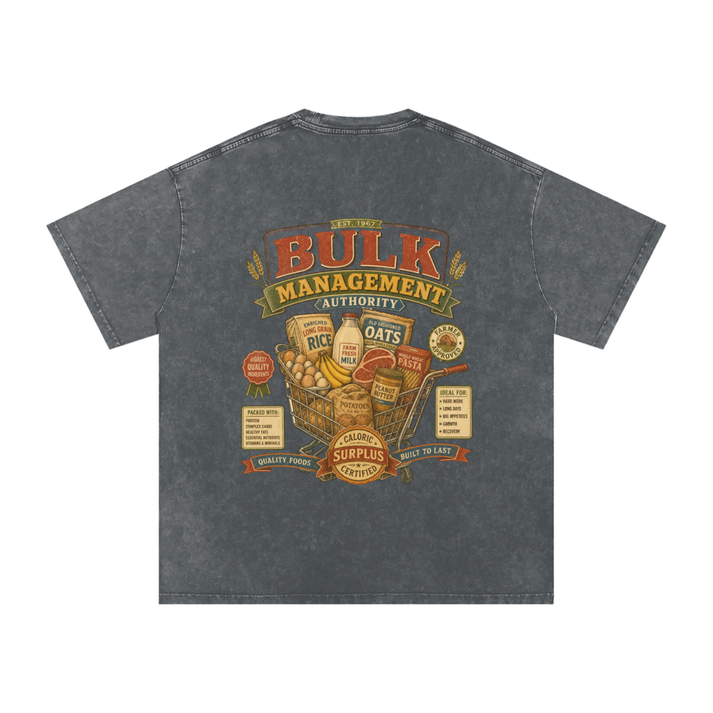Bulk Management Snow Washed Oversized Cotton T-Shirt