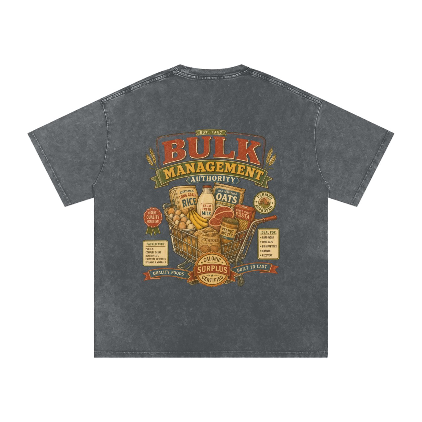Bulk Management Snow Washed Oversized Cotton T-Shirt