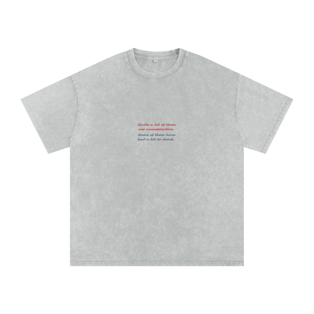 Retro Snowboarder Snow Washed Oversized Cotton T-Shirt