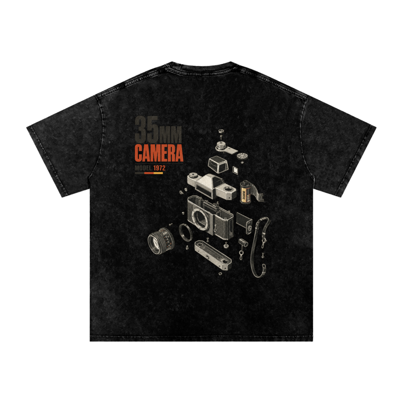 Vintage 35MM Camera Snow Washed Graphic Tee