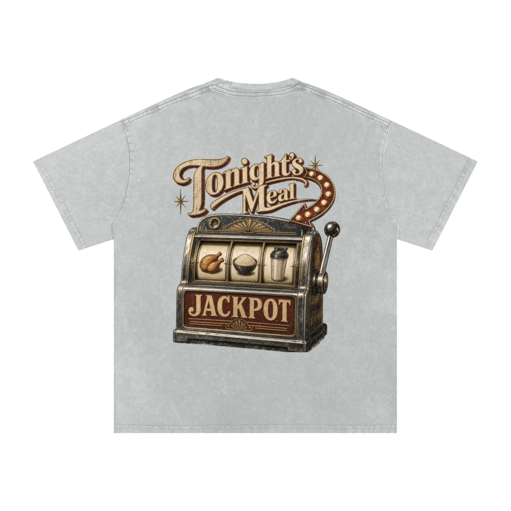 Tonight's Meal Snow Washed Oversized Cotton T-Shirt