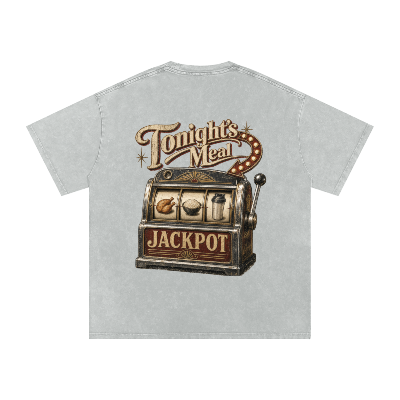 Tonight's Meal Snow Washed Oversized Cotton T-Shirt