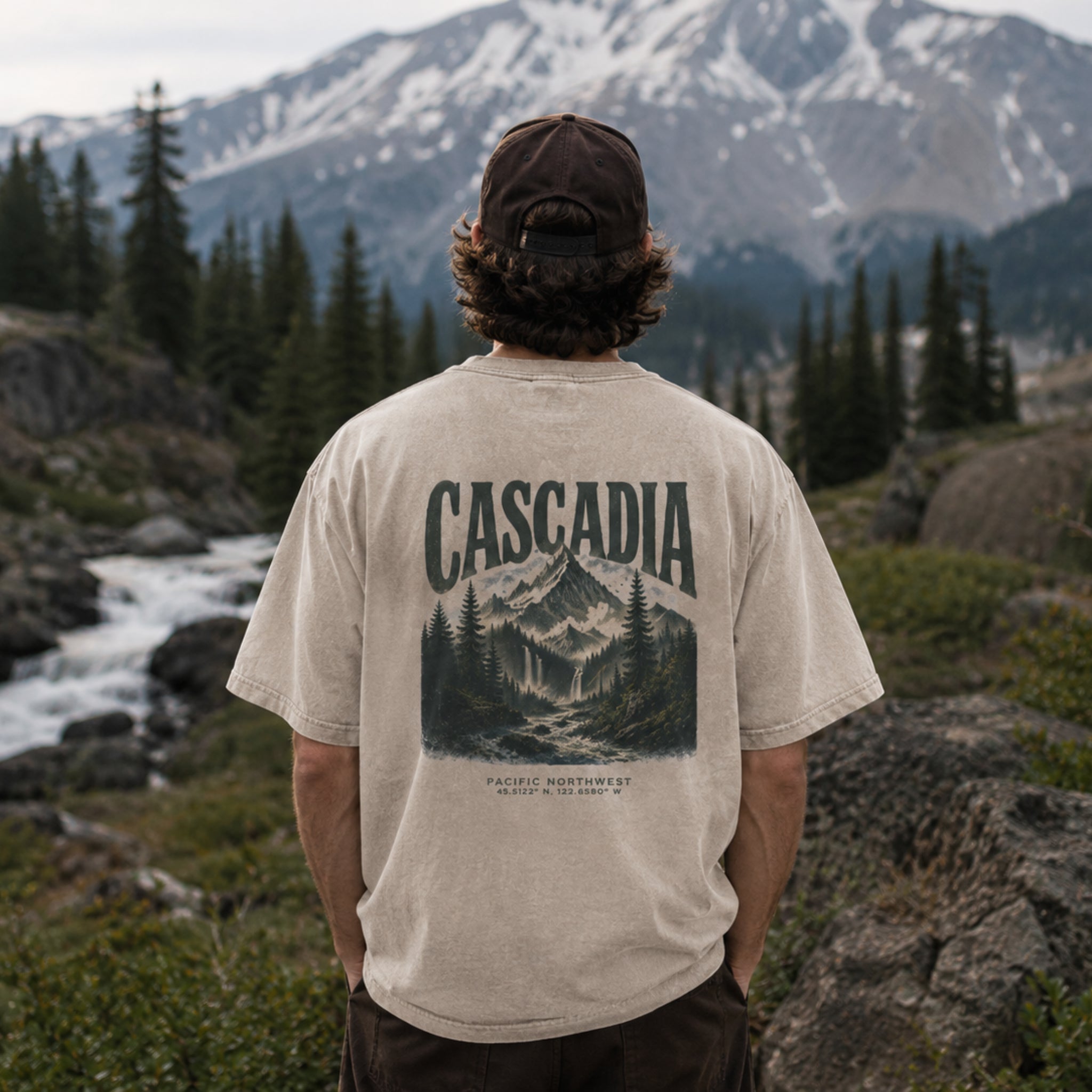 Cascadia Oversized Snow Washed Tee