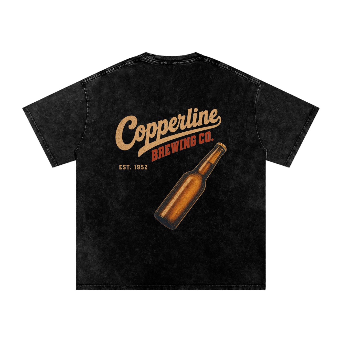 Vintage Copperline Brewing Co. Snow Washed Oversized Tee